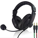 【中古】【非常に良い】SOUND WARRIOR SW-HS10 本格派ヘッドホンに高性能マイクを搭載!音楽鑑賞、eラーニング、ゲームチャットなどマルチに使える...