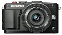 【中古】【非常に良い】OLYMPUS ミラーレス一眼 PEN Lite E-PL6 EZレンズキット ブラックE-PL6 EZ LKIT BLK