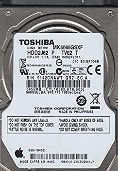 【中古】mk5065gsxf、hdd2j62?P tv02?T、Toshiba 500?GB SATA 2.5ハードドライブ 【中古】mk5065gsxf、hdd2j62?P tv02?T、Toshiba 500?GB SATA 2.5ハードドライブ