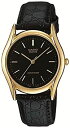【中古】カシオ Casio Men's MTP1094Q-1A Black Leather Quartz Watch with Black Dial 男性 メンズ 腕時計 【並行輸入品】(2)