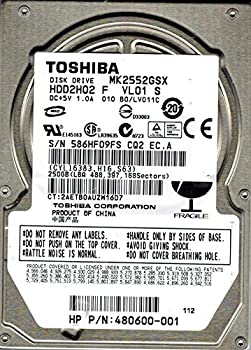 【中古】Toshiba mk2552gsx 250?GB hdd2h02?F v