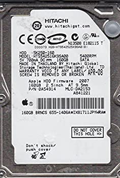 【中古】hts542516 K9sa00 PN 0 a54914 MLC da2153 Hitachi 160 GB SATA 2.5ハードドライブ