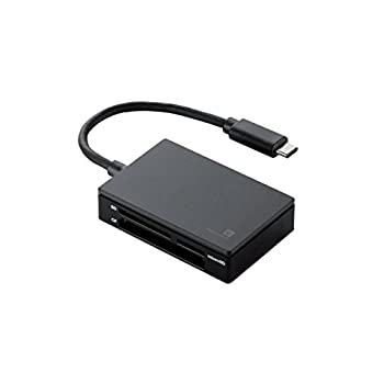 【中古】エレコム カードリーダー USB type-C USB3.1 Gen1 9倍速転送 ケーブル一体タイプ Mac用 ブラック MR3C-AP010BK