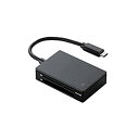 【中古】(未使用・未開封品)エレコム カードリーダー USB type-C USB3.1 Gen1 9倍速転送 ケーブル一体タイプ Mac用 ブラック MR3C...