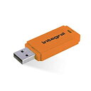 【中古】【非常に良い】一体型ネオン128GB USB 2.0フラッシュドライブ - オレンジ