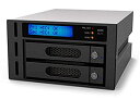 【中古】KingTech iR2622 RAIDON RAID 0/1 内蔵 2Bay 2622 6G RAID Module 2* 3.5 SATA Drive SATA III *1 リムーバブルトレイ w/ key-lock LCD(2)