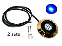 【中古】Pactrade Marine 2setsブルーCREE LED Underwater ss316ゴールドハウジングサーフェスマウント【メーカー名】Pactrade Marine【メーカー型番】LYSB01L7Q7BW0-ELECT...