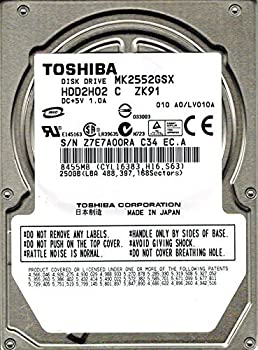 【中古】【非常に良い】Toshiba MK2552GSX 250GB HDD2H02 C ZK91 JAPAN [並行輸入品]【メーカー名】Toshiba【メーカー型番】【ブランド名】東芝(TOSHIBA)【商品説明】Toshiba MK2552GSX 250GB HDD2H02 C ZK91 JAPAN [並行輸入品]当店では初期不良に限り、商品到着から7日間は返品を 受付けております。他モールとの併売品の為、完売の際はご連絡致しますのでご了承ください。中古品の商品タイトルに「限定」「初回」「保証」などの表記がありましても、特典・付属品・保証等は付いておりません。品名に【import】【輸入】【北米】【海外】等の国内商品でないと把握できる表記商品について国内のDVDプレイヤー、ゲーム機で稼働しない場合がございます。予めご了承の上、購入ください。掲載と付属品が異なる場合は確認のご連絡をさせていただきます。ご注文からお届けまで1、ご注文⇒ご注文は24時間受け付けております。2、注文確認⇒ご注文後、当店から注文確認メールを送信します。3、お届けまで3〜10営業日程度とお考えください。4、入金確認⇒前払い決済をご選択の場合、ご入金確認後、配送手配を致します。5、出荷⇒配送準備が整い次第、出荷致します。配送業者、追跡番号等の詳細をメール送信致します。6、到着⇒出荷後、1〜3日後に商品が到着します。　※離島、北海道、九州、沖縄は遅れる場合がございます。予めご了承下さい。お電話でのお問合せは少人数で運営の為受け付けておりませんので、メールにてお問合せお願い致します。営業時間　月〜金　11:00〜17:00お客様都合によるご注文後のキャンセル・返品はお受けしておりませんのでご了承ください。ご来店ありがとうございます。