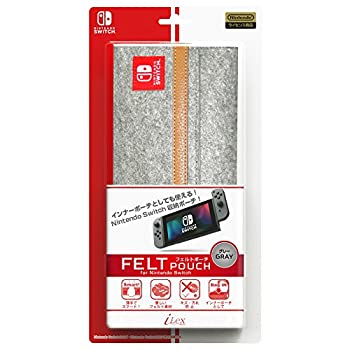 【中古】(未使用・未開封品)【任天堂公式ライセンス商品】ニンテンドースイッチ専用収納ポーチ『フェルトポーチ for ニンテンドーSWITCH(グレー)』 -SWITCH-