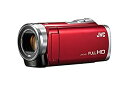 【中古】【非常に良い】JVCKENWOOD JVC ビデオカメラ Everio 60倍ダイナミックズーム レッド GZ-E109-R(2)