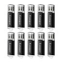 【中古】Exmapor 10個セット USBメモリ 2GB キャップ式 USBメモリースティック USB2.0対応 黒