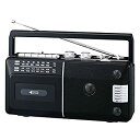 【中古】(未使用・未開封品)朝日電器 ラジオ ブラック 個装サイズ:17×33×13cm(2)