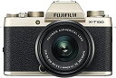 【中古】【非常に良い】FUJIFILM ミラーレス一眼 X-T100レンズキット シャンパンゴールド X-T100LK-G