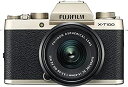 【中古】FUJIFILM ミラーレス一眼 X-T100レンズキット シャンパンゴールド X-T100LK-G