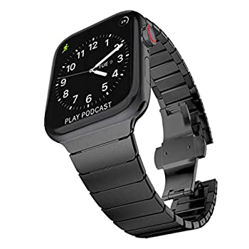 【中古】【非常に良い】Surace ステンレススチール リンクブレスレット 交換用 Apple Watchバンド 44mm シリーズ4 シリーズ5 42 mm/ 44 mm Apple-016