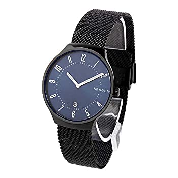 SKAGEN メンズ GRENEN グレーネン ネイビー文字盤 ブラック メッシュ ステンレス SKW6461 腕時計 