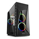【中古】(未使用・未開封品)Sharkoon NIGHTSHARKシリーズ SSI-EEBフォームファクタ対応ゲーミングPCケース NIGHTSHARKRGB 日本正規代理店品 ブラック NIGHT SHARK RGB