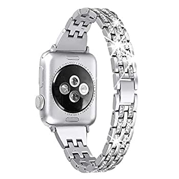 【中古】【非常に良い】Secbolt キラ光るバンド Apple Watch用 38mm 40mm iWatchシリーズ 5/4/3/2/1 ダイヤモンド ラインストーン メタル ジュエリー リストバンド スト