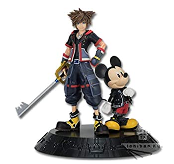 【中古】一番くじ KINGDOM HEARTS A賞 ソラ＆ミッキースタチュー フィギュア