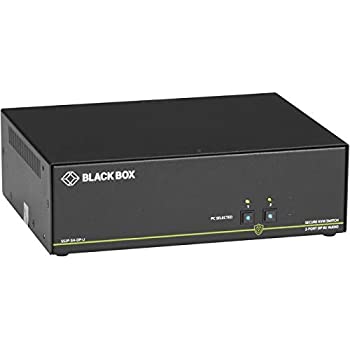 【中古】(未使用・未開封品)Black Box NIAP 3.0 セキュア 2ポート シングルヘッド DisplayPort KVMスイッチ - 2コンピューター - 1ローカル(S)ユーザー - 3840 x 2160-4 x U