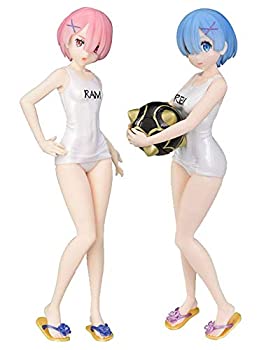 【中古】【非常に良い】Re:ゼロから始める異世界生活 プレミアムフィギュア WF 限定 Private-Beach Ver. ラム＆レムセット