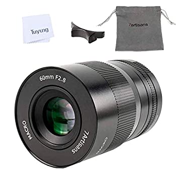 【中古】7artisans 60mm F2.8 マニュアルフォーカス APS-C プライム マクロレンズ Sony Eマウント A6500 A6300 A6100 A6000 A5100 A5000 A9 NEX 3 NEX 3N