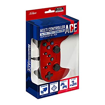 【中古】【非常に良い】PS4/PS3/Switch/PC対応 マルチコントローラーAce メタルレッド 【中古】【非常に良い】PS4/PS3/Switch/PC対応 マルチコントローラーAce メタルレッド
