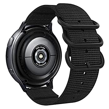 【中古】【非常に良い】YOFUNTLE サムスン Galaxy Watch Active 2/Galaxy Watch 42mmバンド 20mm ナイロン織 交換用ストラップ リストバンド メタルバックル付き Galaxy