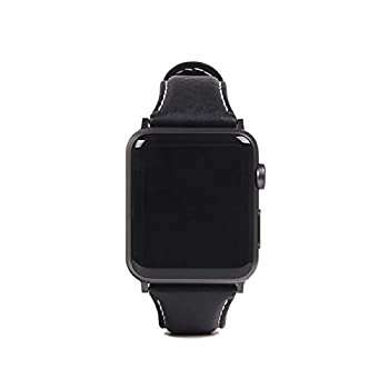 【中古】【非常に良い】SLG Design(エスエルジーデザイン) Apple Watch バンド 42mm/44mm用 Italian Minerva Box Leather ブラック SD18392AW