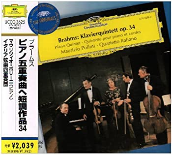 【中古】ブラームス:ピアノ五重奏曲 [CD]【メーカー名】0【メーカー型番】0【ブランド名】ポリーニ(マウリツィオ),ブラームス,イタリア弦楽四重奏団【商品説明】ブラームス:ピアノ五重奏曲 [CD]当店では初期不良に限り、商品到着から7日間は返品を 受付けております。他モールとの併売品の為、完売の際はご連絡致しますのでご了承ください。中古品の商品タイトルに「限定」「初回」「保証」「DLコード」などの表記がありましても、特典・付属品・帯・保証等は付いておりません。品名に【import】【輸入】【北米】【海外】等の国内商品でないと把握できる表記商品について国内のDVDプレイヤー、ゲーム機で稼働しない場合がございます。予めご了承の上、購入ください。掲載と付属品が異なる場合は確認のご連絡をさせていただきます。ご注文からお届けまで1、ご注文⇒ご注文は24時間受け付けております。2、注文確認⇒ご注文後、当店から注文確認メールを送信します。3、お届けまで3〜10営業日程度とお考えください。4、入金確認⇒前払い決済をご選択の場合、ご入金確認後、配送手配を致します。5、出荷⇒配送準備が整い次第、出荷致します。配送業者、追跡番号等の詳細をメール送信致します。6、到着⇒出荷後、1〜3日後に商品が到着します。　※離島、北海道、九州、沖縄は遅れる場合がございます。予めご了承下さい。お電話でのお問合せは少人数で運営の為受け付けておりませんので、メールにてお問合せお願い致します。営業時間　月〜金　11:00〜17:00お客様都合によるご注文後のキャンセル・返品はお受けしておりませんのでご了承ください。