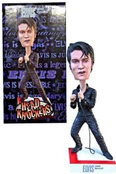 š(̤ѡ̤)Neca - Bobble Head Elvis Presley Come Back 1968 18cm - 0634482609019