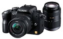 【中古】パナソニック デジタル一眼カメラ LUMIX (ルミックス) G1 Wレンズキット コンフォートブラック DMC-G1W-K