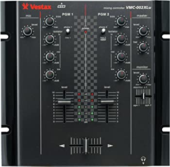 Vestax DJミキサー VMC-002XLu TUB オーディオインターフェイス内蔵 3バンドアイソレーター/XLR出力端子搭載