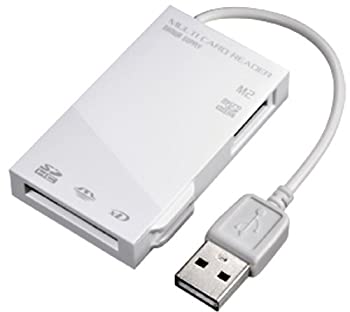 【中古】【非常に良い】サンワサプライ USB2.0 カードリーダー ホワイト ADR-ML7W