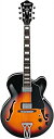 【中古】(未使用・未開封品)Ibanez/アイバニーズ フル・ホロウ・エレクトリック・ギター AF75-BS バッグ付き(2)