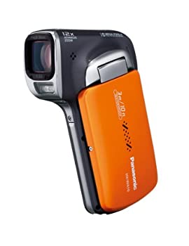 【中古】【非常に良い】パナソニック 防水デジタルムービーカメラ WA10 サンシャインオレンジ HX-WA10-D