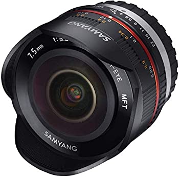 【中古】【非常に良い】SAMYANG 単焦点魚眼レンズ 7.5mm F3.5 フィッシュアイ マイクロフォーサーズ用 ブラック