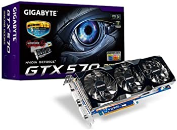 【中古】GIGABYTE グラフィックボード nVIDIA GeForce GTX570 Overclock 1280MB PCI-E GV-N570OC-13I REV2