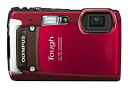 【中古】OLYMPUS デジタルカメラ TG-820 レッド 10m防水 2m耐落下衝撃 -10℃耐低温 耐荷重100kg 1200万画素 裏面照射型CMOS 光学5倍ズーム DUAL IS ハイ