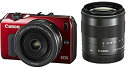 【中古】Canon ミラーレス一眼カメラ EOS M ダブルレンズキット EF-M18-55mm F3.5-5.6 IS STM/EF-M22mm F2 STM...