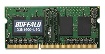 【中古】BUFFALO PC3L-12800対応 204PIN DDR3 SDRAM 4GB D3N1600-L4G