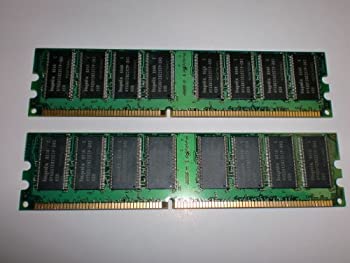【中古】Buffalo DD400-512MB×2互換品 PC3200（DDR400）DDR SDRAM 184Pin DIMM non ECC 512MB×2枚