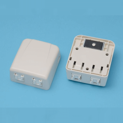 LANローゼット　CAT5e対応 　2口タイプ　RJ45