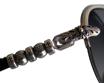 CHROME HEARTS BALLS Brushed Silver-Black Leather クロムハーツ アイウェア 眼鏡