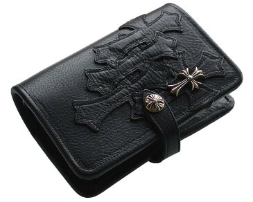 CHROME HEARTS LEATHER AGENDA CROSS クロムハーツ　アジェンダ（手帳）セメタリーパッチ/シルバークロス