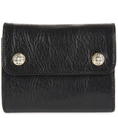 クロムハーツ 財布（メンズ） CHROME HEARTS MINI WAVE WALLET クロムハーツ ミニ　WAVE ウォレット　クロスボタン