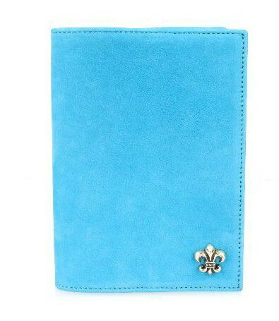 CHROME HEARTS TURQUOISE SUEDE LEATHER PASSPORT FLEUR COVER クロムハーツ　 パスポートカバー　＃2