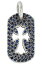 CHROME HEARTS SMALL CH CROSS DOG TAG NECKLACE PAVE SAPPHIRE ϡ ڥ ɥå ⡼롡CHѥե