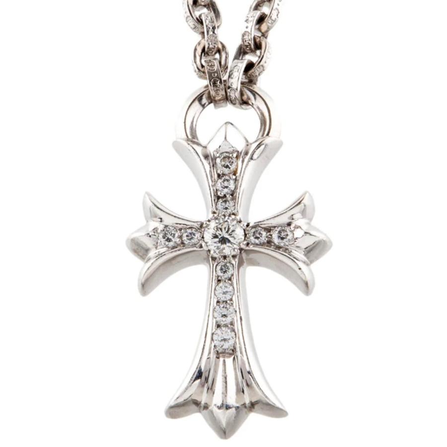 CHROME HEARTS 18K SMALL CH CROSS PAVE DIAMOND W / PAPER CHAIN NECKLACE クロムハーツ　18金 クロス ダイヤ/ペーパーチェーン　ネックレス