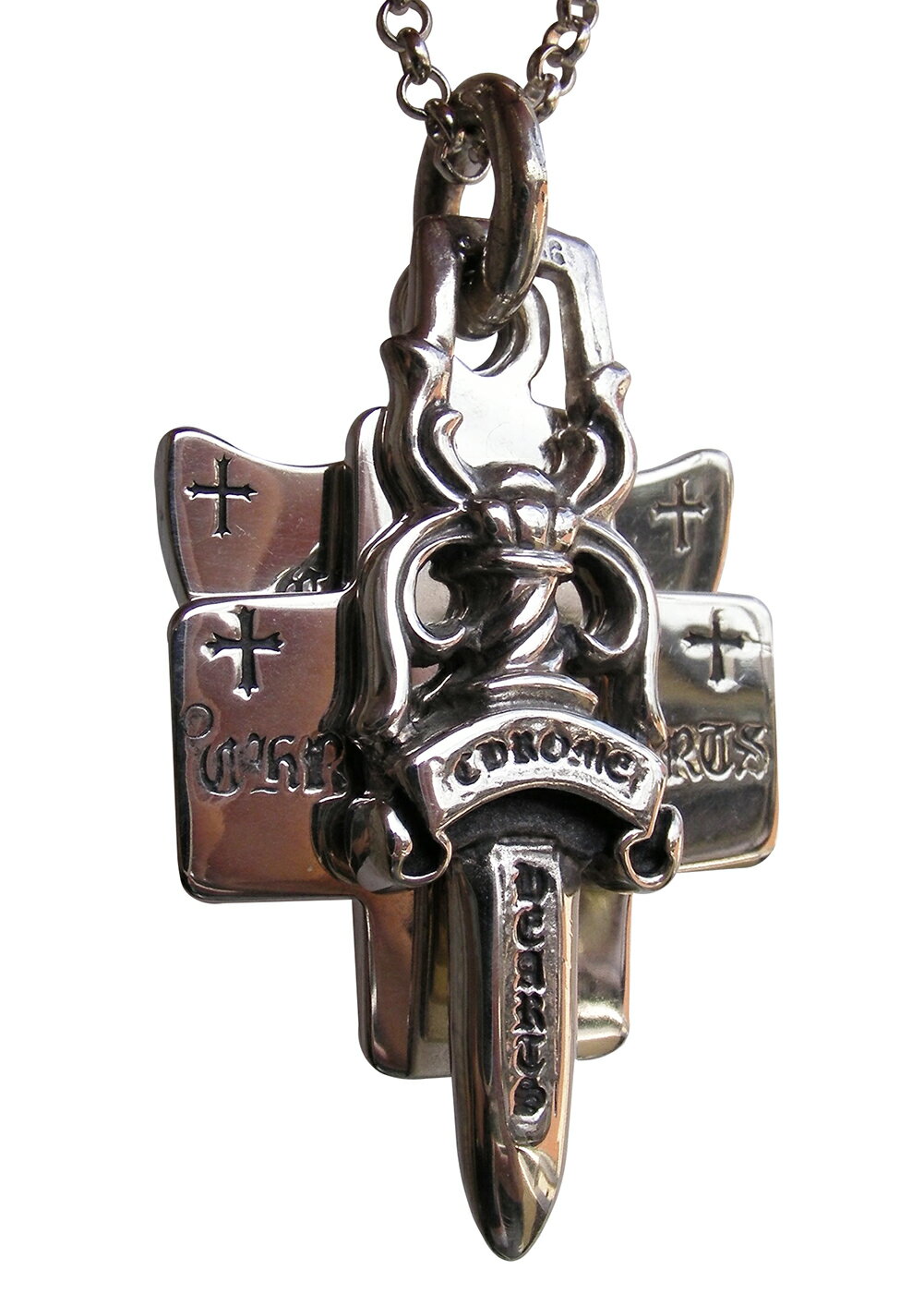 クロムハーツ ネックレス（メンズ） CHROME HEARTS 3 TRINKETS PENDANT クロムハーツ　スリートリンケッツ　ペンダント